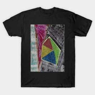 Geometry Oil Pastel Composition T-Shirt